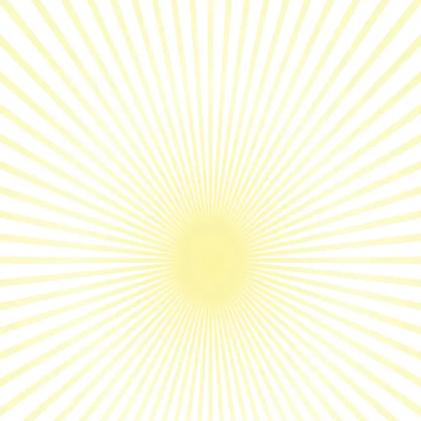 Sun Rays Retro Vintage Style Yellow Background Sunburst Pattern Background — Stock Vector