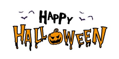 Mutlu Cadılar Bayramı Metin Bayrağı, Vektör