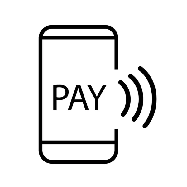 Bezahlen Mit Smartphone Symbol Mobiles Online Bezahlen — Stockvektor