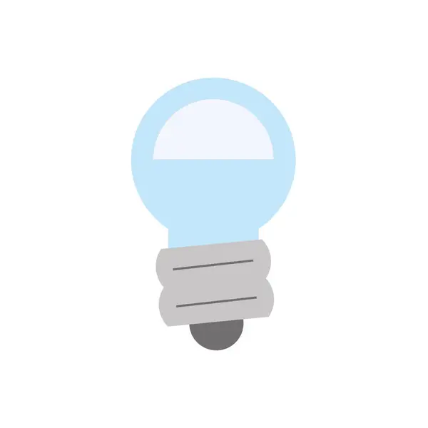 Led Blue Light Lamp Bulb Vector Colorful Icon Isolated — Stock Vector