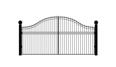 Beyaz 3B Renklendirmede Çit izole