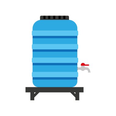 Su tankı. tap. Duvar kağıdı. Metin için boş alan.