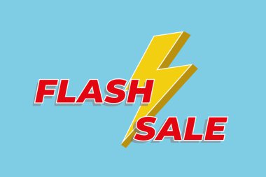 Flash sale banner design. Flash sale poster.