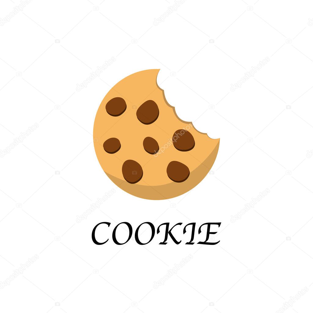 Cookie cartoon vector. logo design.