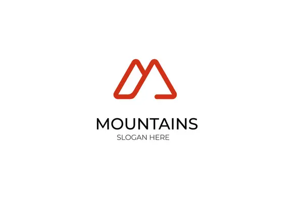 Δημιουργικό Λογότυπο Βουνού Αφηρημένη Αρχική Συλλογή Σχεδιασμού Λογότυπου — Διανυσματικό Αρχείο