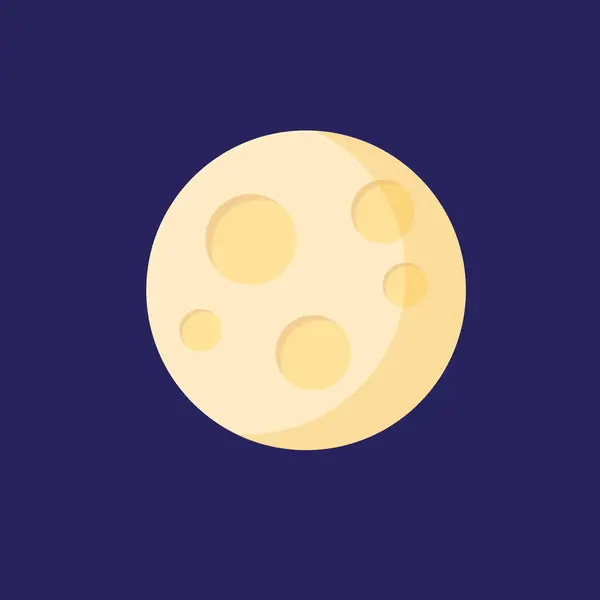 Φεγγάρι Σκούρο Μπλε Φόντο Σχεδιασμός Λογότυπου Σελήνης — Διανυσματικό Αρχείο