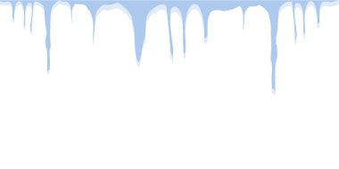 İzole buz saçaklarını hazırlayın. Tasarım ve dekorasyon için dijital buz saçakları