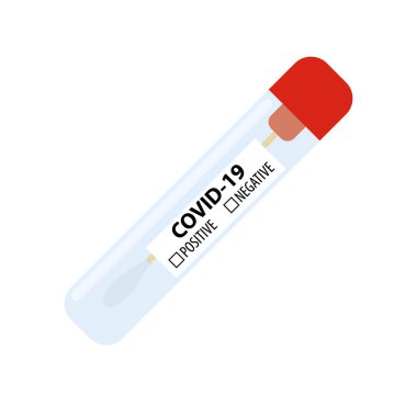 Coronavirus tüp vektöründen örnek aldı. Covid-19 Test Temizleme Çantası.