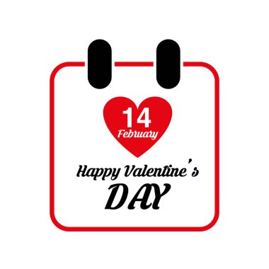 Takvim sayfası 14 Şubat tarihli