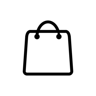 Taslak biçimli alışveriş çantası simgesi