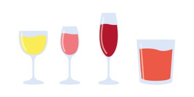 Bir bardak şarap. Kırmızı, beyaz ve gül şarabı..