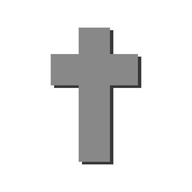 din sembolü, Katoliklik simgesi. Din sembolü illüstrasyon unsuru. İşaretler ve semboller simgesi web, logo, mobil uygulama, Ui, Ux için kullanılabilir