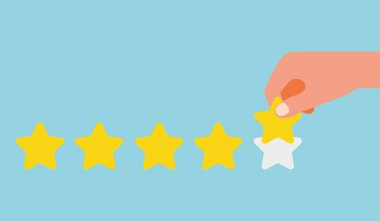 İyi geribildirim derecesi ve olumlu müşteri değerlendirmesi, fikir ve tatmin anketi