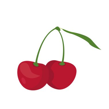 Parlak, kırmızı kiraz meyveleri sağlıklı vitaminler sağlar..