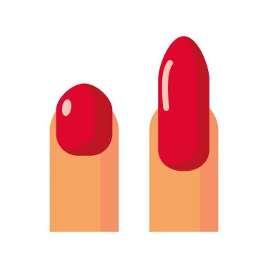 Simge tırnak salonu Web sitesi. Düz vektör illüstrasyon izole