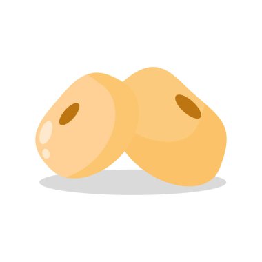 Taze soya fasulyesi vektörü. Sağlığa soya sütü yapmak için soya fasulyesi tohumu. Beyaz arkaplanda izole.