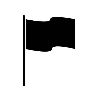 Beyaz arkaplanda izole edilmiş bayrak sembolü işareti. Grafik ve web tasarımı için basit logo vektör çizimi.