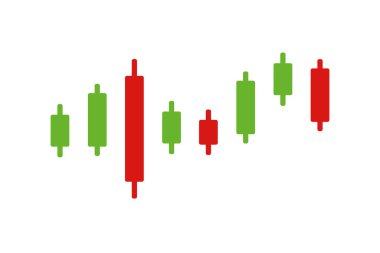 Şamdan şeması, finans ve borsa, asgari konsept ticaret kriptosu, yatırım ticareti, takas, izometrik, finansal, indeks, Bullish, Forex...
