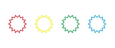 Vurgu işareti. Bir dizi pop işareti simgesi. Vektörler