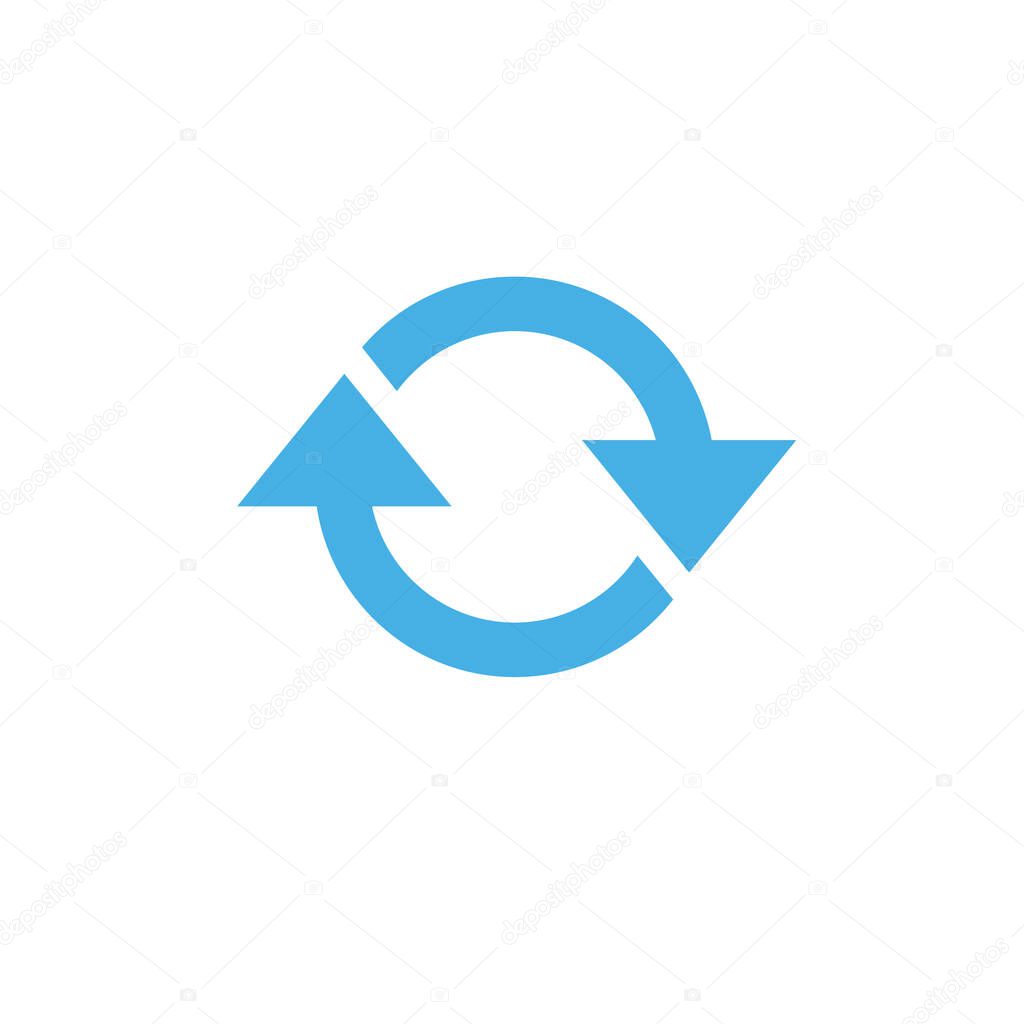 Arrow sign icon vector. reload, refresh, loop, direction, rotate isolated flat icon for web and mobile app
