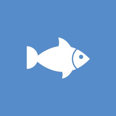 Balık ikonu vektörü. Deniz, okyanus, doğa, hayvan işareti. Balıkçılık, su ürünleri, deniz ürünleri, vahşi yaşam, su altı, ağ ve mobil uygulama için su sembolü