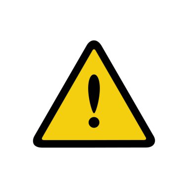 Triangle exclamation icon vector. ideal illustration for scenes about caution and warning.