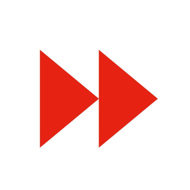 Çift ok, navigasyon, sonraki, düz stil izole edilmiş ikon. Web sitesi ve mobil uygulama tasarımı için ok sembolü