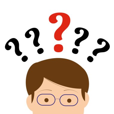 İş adamının kafası karıştı ve soru işaretleri oluştu