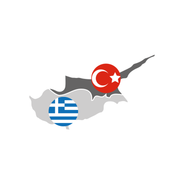  Kıbrıs Rum ve Türk topraklarına bölünmüştür. Kıbrıs sorunu, sorunu, sorunu ve Türkiye ile Yunanistan arasındaki ihtilafı.