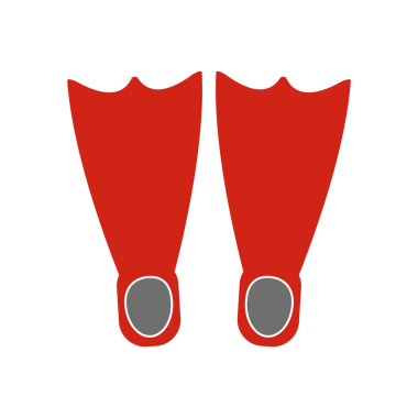 Moda tarzında yüzgeçler, dalış yüzgeçlerinin simgesi