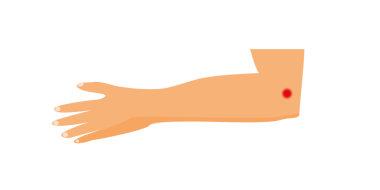 Dirsek ağrısı. Metin için boş alan. Duvar kağıdı. Boşluğu kopyala.