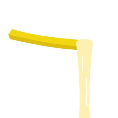 Patates kızartması Mozzarella peyniri. peynir esneme.