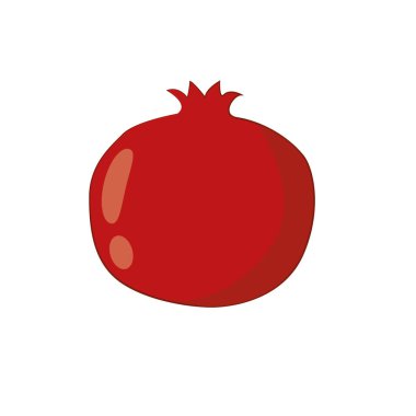 Nar tasarımı sulu taze meyve ikonu vektör şablonu. Çiğ nar.