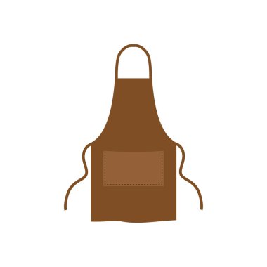 Önlük modeli vektör şefi barbekü pişirme şablonu. Mutfak önlüğü üniforması.