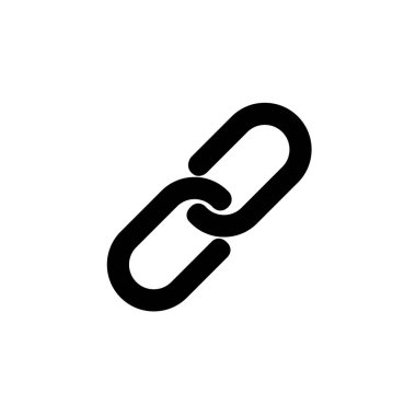 Bağlantı vektör ikonu zinciri web hiperlingi düz grafik konsept url sembolü.