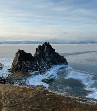 View of Lake Baikal from Olkhon Island, Siberia, Russia clipart