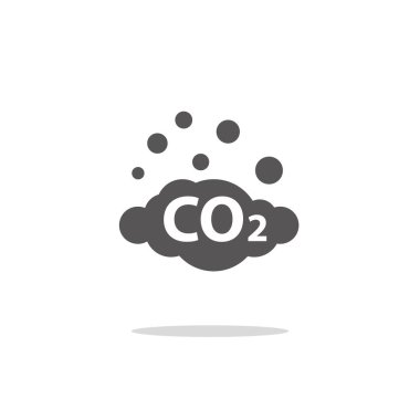 CO2 carbon dioxide emission icon. Carbon dioxide. Icon for websites and applications. Flat style clipart