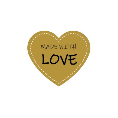 Sevgi ile yapılan mutlu damga aşk kalp logosu el şekli tasarımı