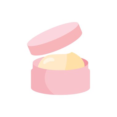 Kozmetik ürün elle çizilmiş yazıt krema ile şişe. Vektör çizim