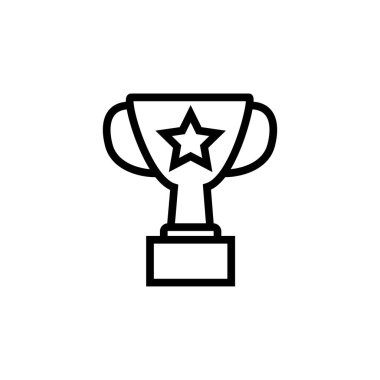 Moda düz tarzında kupa simgesi 