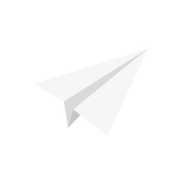  Basit katlanmış kağıt uçak izole edilmiş simge, yaratıcılık kavramı