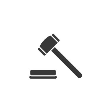 Vektör simgesi çekiç mahkemesi 10 EPS