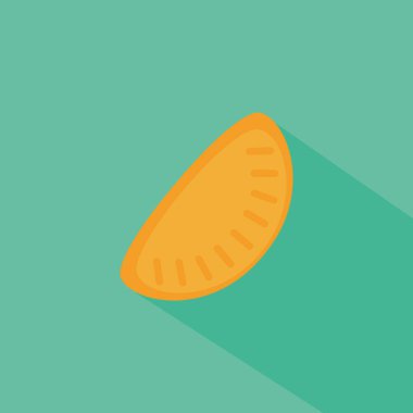 Kirazlı Patty ikonu. Web tasarımı için Cherry Patty vektör simgesinin düz çizimi