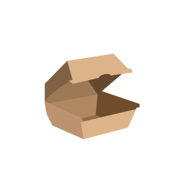  3D Kartondan Sandviç Taşıma Konteynırı