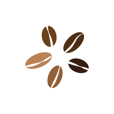 Kahve çekirdeği yıldız şeklini oluşturuyor.