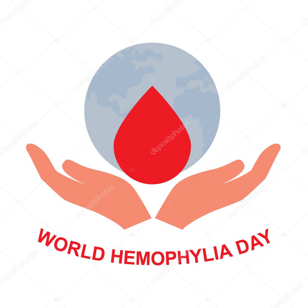 Hemophilia vector icon. Medical, healthcare, and educational concept useful for logos, infographics, or print designs.