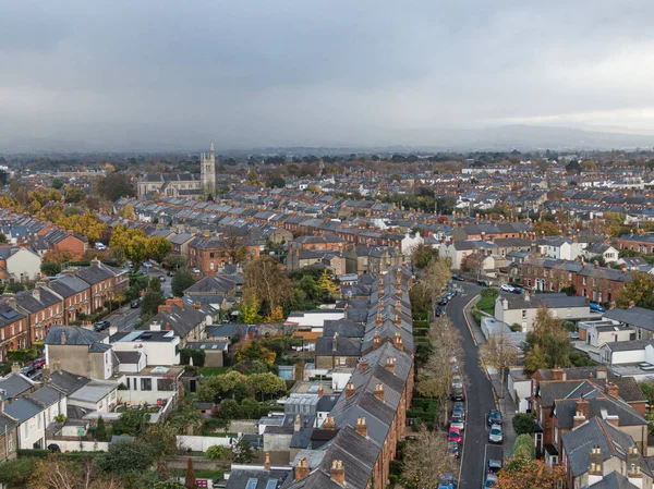 Straße Und Haus Einem Vorort Von Dublin Irland Luftaufnahme — Stockfoto