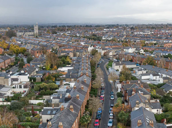 Straße Und Haus Einem Vorort Von Dublin Irland Luftaufnahme — Stockfoto