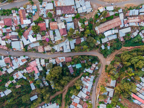 Aerial View Gondar Town City Ethiopia — Stock Photo, Image