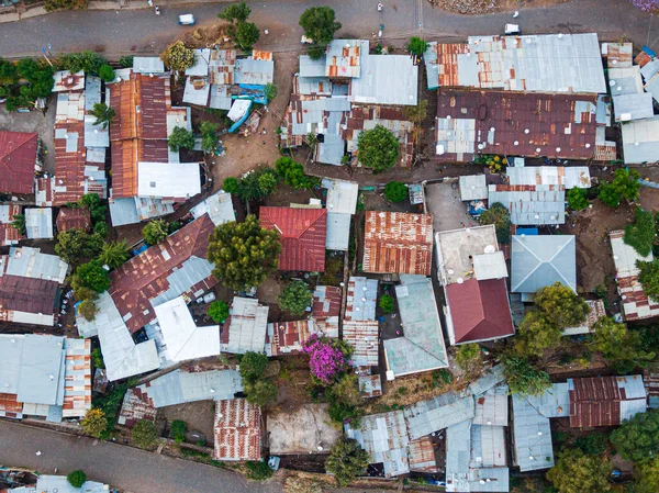Aerial View Gondar Town City Ethiopia — Zdjęcie stockowe